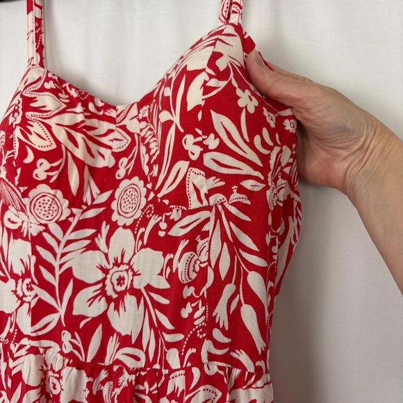 NWT Lily Rose Dress Women's XXL Red Cream Floral Summer Lightweight Flowy Maxi‎ - Picture 6 of 16